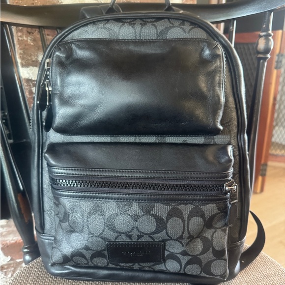Coach Black Leather Rider Backpack - Picture 1 of 9